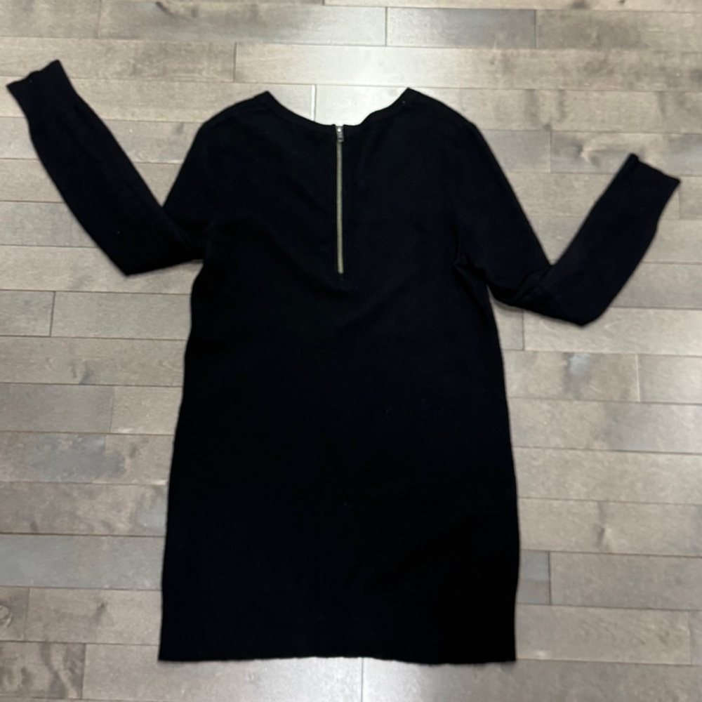 Equipment Black 100% Cashmere zip sweater dress - black, women's M
